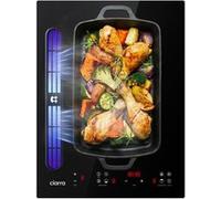 Ciarra One Plaque à induction aspirante 2 Foyers tactile 9 niveaux de puissante 460m³/h 4 vitesses fonction boost flexizone verrouillage enfant minuterie CBBEH392BF Noir