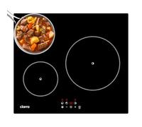 CIARRA Plaque de cuisson à induction, 3 foyers, 5600W, Commande tactile, Minuterie de 99 mins, Noir, AWBBIH3-F