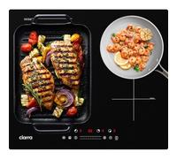 Ciarra Plaque de Cuisson à Induction 4 Feux 60cm 7200W Zone Flexible | Fonction Boost, Puissance Limitée, Fonction Pause, Minuteur, Sécurité Enfant, 9 Niveaux, Idéale Cuisine Familiale