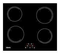 CIARRA Plaque de cuisson à induction encastrable - 60cm - 4 feux - Commande Tactile - 9 Niveaux de Puissance - Minuterie - Arrêt Automatique - AWBBIH4-E