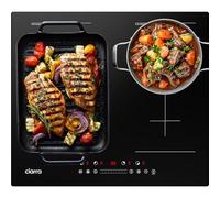 Ciarra Plaque Induction 4 Feux Encastrable 60cm 7200W 2 Zones Flexible | Fonction Boost, Puissance Limitée, Fonction Pause, Minuteur, Sécurité Enfant, Commande Slider