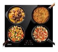 CIARRA Plaque Induction 6000W 4 Zones 9 Puissance Minuterie Table de Cuisson Vitrocéramique 59cm
