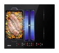 Ciarra Plaque Induction avec Hotte Intégrée 4 Feux 60cm, Plasma Anti-Odeurs | 7000W, 533m³/h, CombiZone, Boost, Fonction Pause, 9 Niveaux, 4 Vitesses, Sécurité Enfant