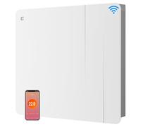CIARRA Radiateur à Inertie Céramique et Film Chauffant 1000W - Double Technologie pour Petites Pièces (10-15m²) - WiFi, Programmateur, Sécurité Enfant - CBHTD10A-W