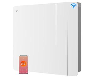 CIARRA Radiateur à Inertie Céramique et Film Chauffant 1000W - Double Technologie pour Petites Pièces (10-15m²) - WiFi, Programmateur, Sécurité Enfant - CBHTD10A-W