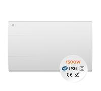 CIARRA Radiateur Electrique à Inertie Sèche Céramique 1500W 10-20 m² LCD Programmation 7j/24h IP24 4 Modes Fixé Blanc CBHT15E