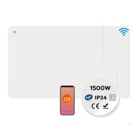 Radiateur Mural 1500W Wifi Connecté Double Cour de Chauffe IP24 Programable 10-15? CDHTD15A-W