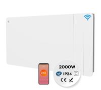 Radiateur Mural 2000W Wifi Connecté Double Cour de Chauffe IP24 Programable 15-20? CDHTD20A-W