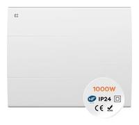 CIARRA Radiateur Électrique Fixé Inertie Sèche Céramique 1000W Chauffage Mural 4 Modes Programmes Personnalisées LCD Thermostat