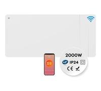 Radiateur Mural 2000W Wifi Connecté Double Cour de Chauffe IP24 Programable 15-20? CDHTD20A-W
