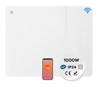 CIARRA Radiateur à Inertie Céramique et Film Chauffant 1000W - Double Technologie pour Petites Pièces (10-15m²) - WiFi, Programmateur, Sécurité Enfant - CBHTD10A-W