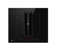 Ciarra Table de Cuisson à Induction Encastrable 59cm 4 Feux Avec 2 Zones Flex et Hotte Aspirante Intégrée, Purification de l'air Plasma⁺, Commandes Tactiles, Verre Noir CBBEH594BBFF
