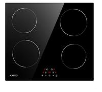 Ciarra Table de Cuisson Induction 59cm 6000W 4 Foyers Touche Sensitive Minuterie Auto-Arrêt Noir