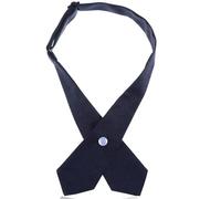 CIATBYYJ 1 cravate pré-nouée, nœud papillon croisé réglable, cravate uniforme, cravate d'école, pour garçons et femmes, bleu marine