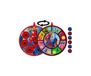 Cible à scratch double face Marvel Spider-Man 36 cm avec 6 balles multicolores