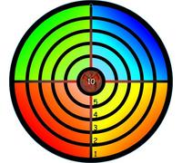 Cible colorée de Haute qualité en Bois de 32 cm de diamètre, idéale pour Les flèches à Ventouse
