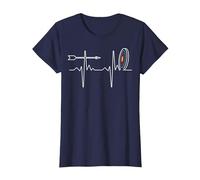 Cible d'arc et de flèche pour tir à l'arc T-Shirt, Femme, Bleu Marine, XXL