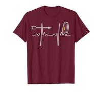Cible d'arc et de flèche pour tir à l'arc T-Shirt, Homme, Marron, L