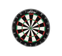 VEVOR Cible de fléchettes 450 mm – Sisal auto-réparatrice, fil de lame & anneau rotatif