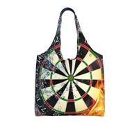 Cible de fléchettes Cible de feu de glace,Sacs fourre-tout réutilisables, sacs d'épicerie, sac à bandoulière en toile de grande capacité