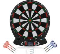 Cible de Fléchettes Électronique avec Écran LCD, 6 Fléchettes et Pointes en Plastique, Jeu pour Entraînement et Pratique