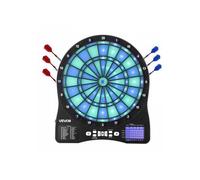 Cible de fléchettes électronique pour 8 joueurs, planche à fléchettes éclairée par LED avec 48 jeux et plus de 500 variantes, 6