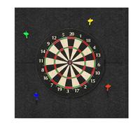 Cible de Fléchettes en Feutre,4PCS 60x60cm Autocollante Protection Murale pour Jeu de Fléchettes,Bordure Murale pour Jeu de Fléchettes,Épaisseur:1,2cm,Protection pour Les Lancers Manqués