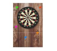 Cible de Fléchettes en Feutre,Autocollante Protection Murale pour Jeu de Fléchettes,Bordure Murale pour Jeu de Fléchettes avec Grain de Bois,Épaisseur:1,2cm,Protection pour Les Lancers Manqués