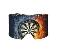 Cible de fléchettes Glace Feu,Masque pour les yeux bloquant la lumière Cache-yeux et cache-oreilles pour le sommeil