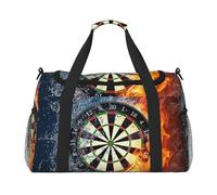 Cible de fléchettes Glace Feu,Sacs de Sport, Sacs de Voyage bandoulière pour Le Sport, Sacs de Voyage Grande capacité pour Femmes et Hommes