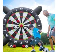 Cible de fléchettes gonflable de football avec 8 balles de football et souffleur, jeu de fléchettes de sport en plein air, 3 m