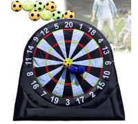 Cible de fléchettes gonflable de football avec souffleur et balles pour sports d'extérieur et d'intérieur, jeu de fléchettes amusant avec fléchettes autocollantes