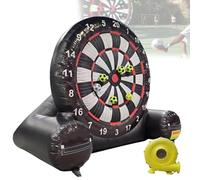 Cible de fléchettes gonflable d'extérieur - Cible de fléchettes géante de 3 m avec 8 ballons de football et souffleur de 370 W pour jeux dans le jardin