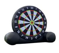 Cible de fléchettes gonflable hautement adhésive avec souffleur et 8 balles - Jeu de fléchettes géant de football pour le jardin et les fêtes, ensemble de sports de plein air étanches