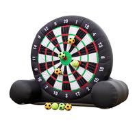 Cible De FléChettes Gonflables GéAntes Jeu Gonflable pour l'extérieur, Comprenant 8 balles et des de Football de 370 W