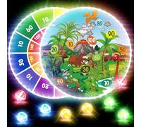 Cible de fléchettes LED de 48 cm pour Enfants - avec balles adhésives à LED - Parfait pour Le Jeu en intérieur et en extérieur pour Les garçons et Les Filles de 3 à 12 Ans