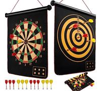 Cible de fléchettes magnétique pour Enfants avec 12 fléchettes sûres, Double Face, Cadeaux pour Enfants de 4, 5, 6, 7, 8, 9, 10, 11, 12 Ans, Jeu d'intérieur et d'extérieur