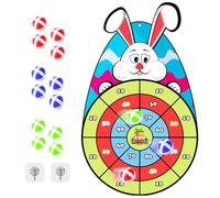 Cible de Fléchettes pour Enfants, 75 cm Jeu de Fléchettes avec 12 Balles Collantes, Enfants de Fléchette Jouet Pâques, Planche de Fléchettes Jeux de Flechette Cadeau pour Jeu Extérieur Intérieur