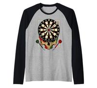 Cible de fléchettes tête de Mort tête de Mort fléchettes équipe Joueur Cadeau Manche Raglan
