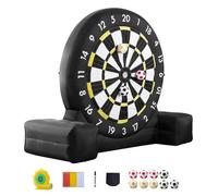 Cible de Football Géante Gonflable-Duoku-2500 mm-Panneau de Fléchettes avec 9 Ballons et Pompe à Air, Installation Rapide