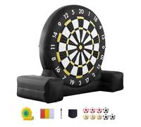 Cible de Football Géante Gonflable-Duoku-3000 mm-Panneau de Fléchettes avec 9 Ballons et Pompe à Air, Installation Rapide