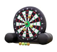 Cible de Football Gonflable d'extérieur, Jeu de Football en Plein air, idéal pour Le Jardin ou Les fêtes, avec gonfleur et 8 Ballons, 12 * 10 * 6.9FT,A