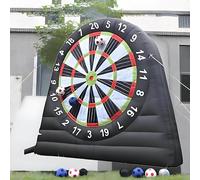Cible de Football Gonflable pour Jeux de Jardin, Jeu de fléchettes géant avec 8 Ballons de Football et souffleur, pour pelouse et Jeux de Jardin A-10FT