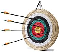 Cible de tir à l'arc, 50cm Cible de Paille Traditionnelle Faite à la Main, Accessoires de tir à l'arc en Plein air pour,Arc de Chasse,arbalète,Adultes,Enfants,débutants et Professionnels