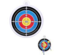 Cible de tir à l'arc avec ventouses - Cible à suspendre en plastique coloré de 23 cm pour la pratique des flèches intérieur/extérieur, accessoire de jeu familial amusant