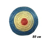 Cible de tir à l'arc, cible en paille peinte, 80 cm