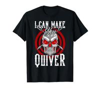 Cible de tir à l'arc I Can Make You Quiver Skull T-Shirt Graphique avec Valeur