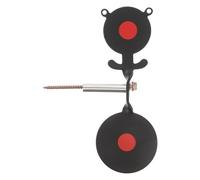 Cible de Tir en Métal à Double Rotation Ours Noir pour Ferme | Alliage Robuste, Installation Stable, Réutilisable, Usage Arrière-cour et Exploitation Agricole, pour Tireurs