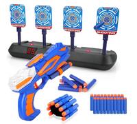Cible de Tir pour Nerf avec Pistolet Jouet, Cible Electrique Automatique avec 20 Flechette Jeux Enfant Garçon Fille 3 4 5 6 7 8 9 10 Ans Balster Gun Toy Cadeau Anniversaire Paques