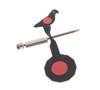 Cible de Tir Réactive en Fer, Support à Arbre, Auto-réinitialisation | Noir, Design à Piquet, Usage Extérieur, Entraînement de Tir, pour Camps et Pratique Professionnelle